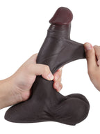 Tony 10" x 2.1" Black Soft Skin Huge Thick No Ball Dildo