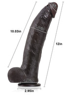 Farid 12" x 2.3" BBC Dildo Soft Skin Dick With Metal Keel