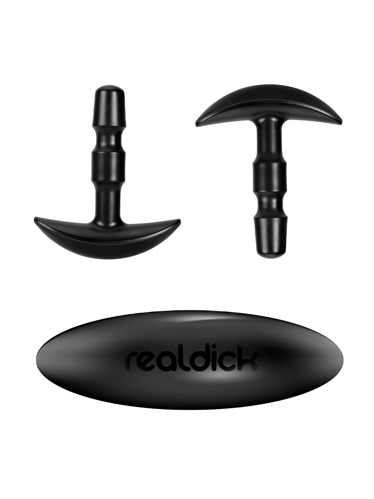 Phantom 9" x 2" Black Sliding Skin Vac-U-Lock Dildo With Moving Balls & Suction Cup