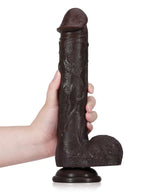 Adrianus 11" x 1.9" Black Big Vibrating Thrusting Dildo 7 Modes Thrusting & 3 Modes Vibrating