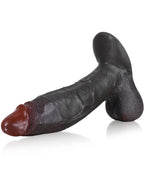 Dragon 10" x 2.8" Extra Thick Black Dildo With Swinging Balls & Vac U Lock Suction Cup XL