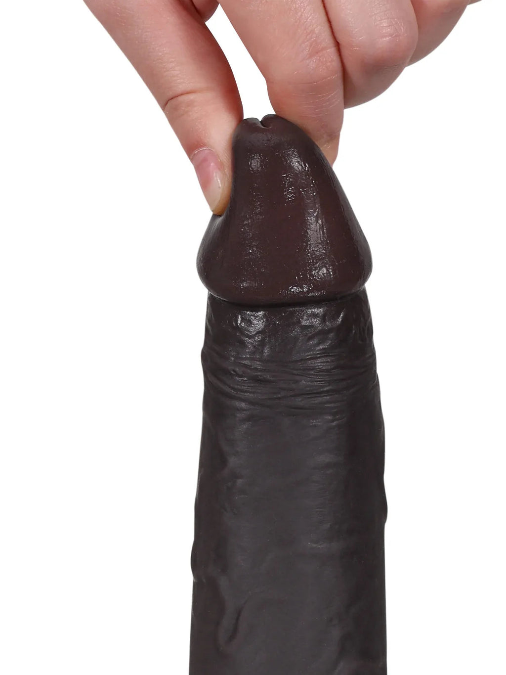 Billy 8.4" x 1.8" Black Sliding Skin Dildo With Moving Balls
