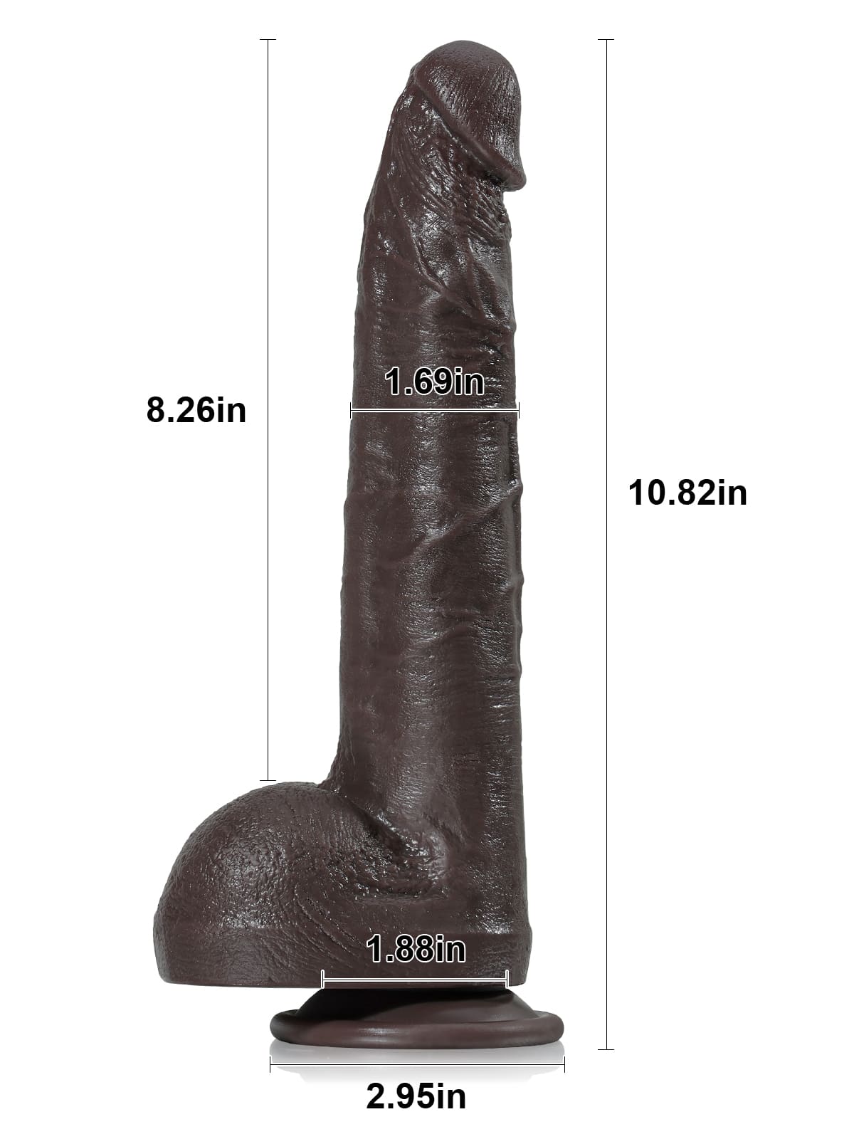 Doctor 10.8" x 1.6" Huge Black Dual Density Dildo