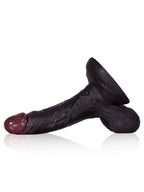 Kellz 7.6" x 1.7" Black Realistic Dildo With Hanging Moving Balls