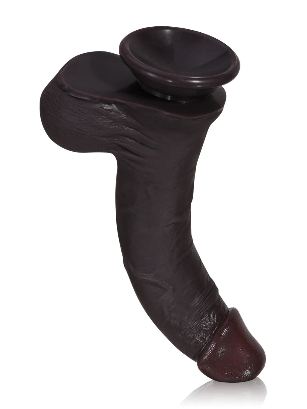 Billy 8.4" x 1.8" Black Sliding Skin Dildo With Moving Balls