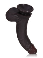 Billy 8.4" x 1.8" Black Sliding Skin Dildo With Moving Balls