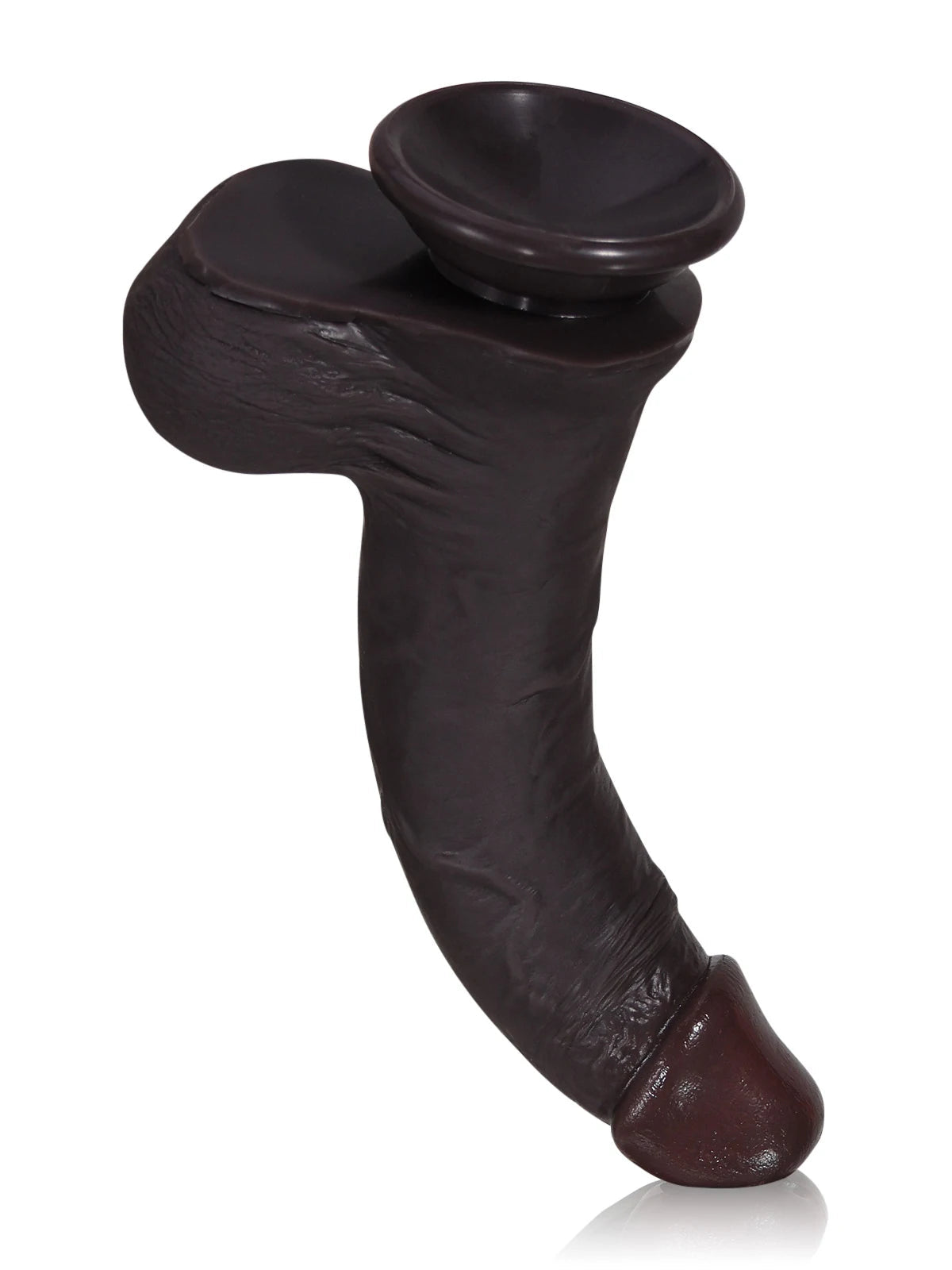 Billy 8.4" x 1.8" Black Sliding Skin Dildo With Moving Balls