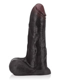 Phantom 9" x 2" Black Sliding Skin Vac-U-Lock Dildo With Moving Balls & Suction Cup