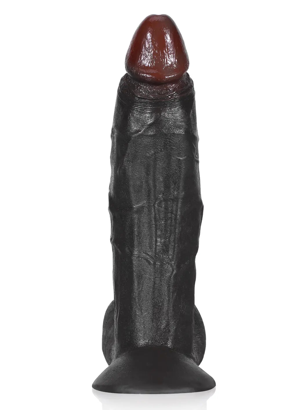 Dragon 10" x 2.8" Extra Thick Black Dildo With Swinging Balls & Vac U Lock Suction Cup XL
