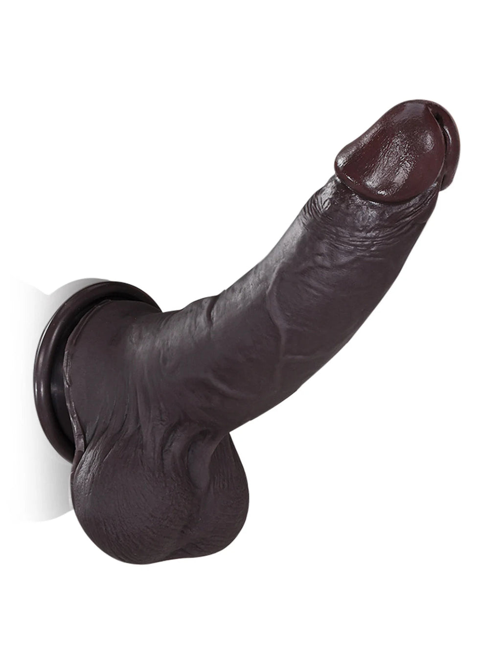 Billy 8.4" x 1.8" Black Sliding Skin Dildo With Moving Balls