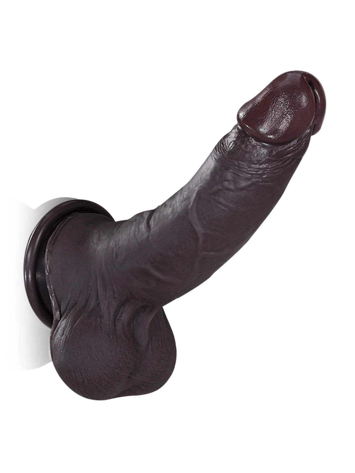 Billy 8.4" x 1.8" Black Sliding Skin Dildo With Moving Balls