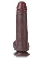 Sam 9" x 1.8" Black Sliding Skin Soft Dildo With Realistic Balls