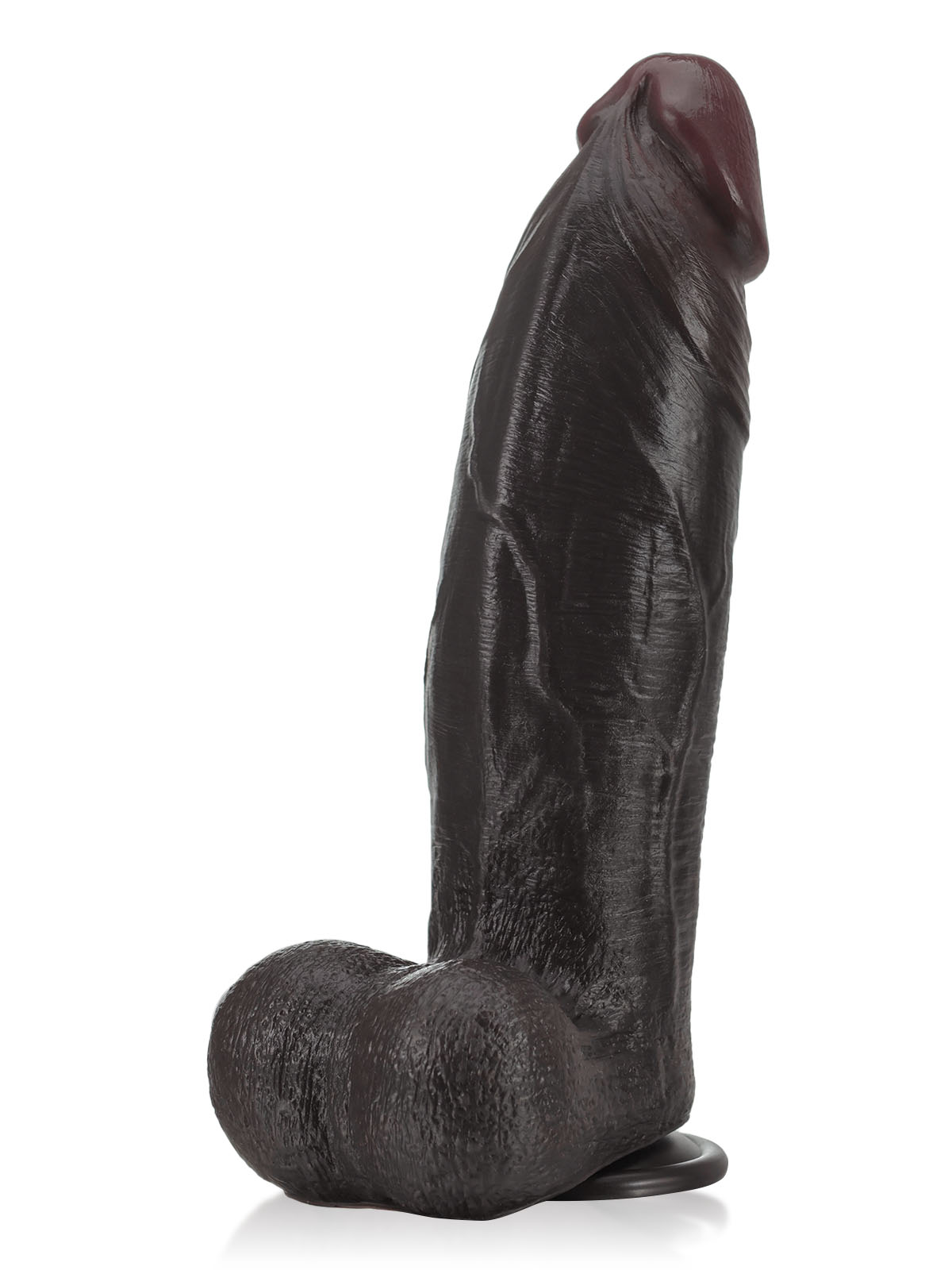 Tony 10" x 2.1" Black Soft Skin Huge Thick No Ball Dildo