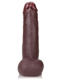 Sam 9" x 1.8" Black Sliding Skin Soft Dildo With Realistic Balls