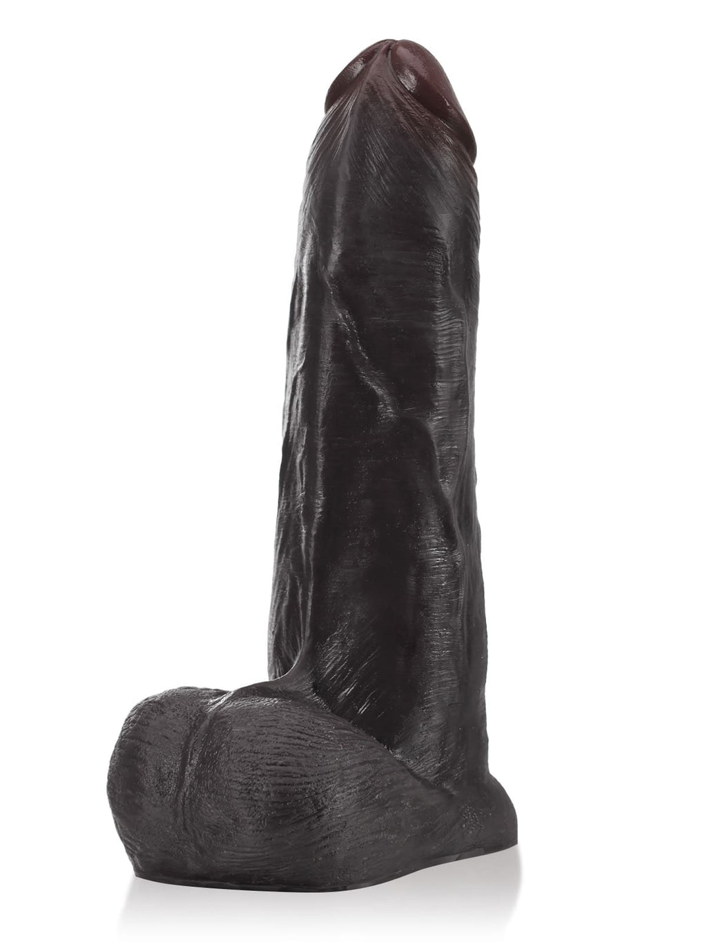 Phantom 9" x 2" Black Sliding Skin Vac-U-Lock Dildo With Moving Balls & Suction Cup