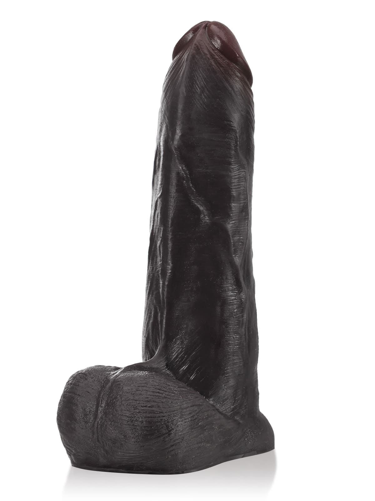 Phantom 9" x 2" Black Sliding Skin Vac-U-Lock Dildo With Moving Balls & Suction Cup