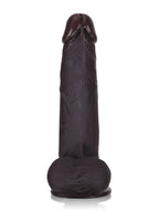 Billy 8.4" x 1.8" Black Sliding Skin Dildo With Moving Balls