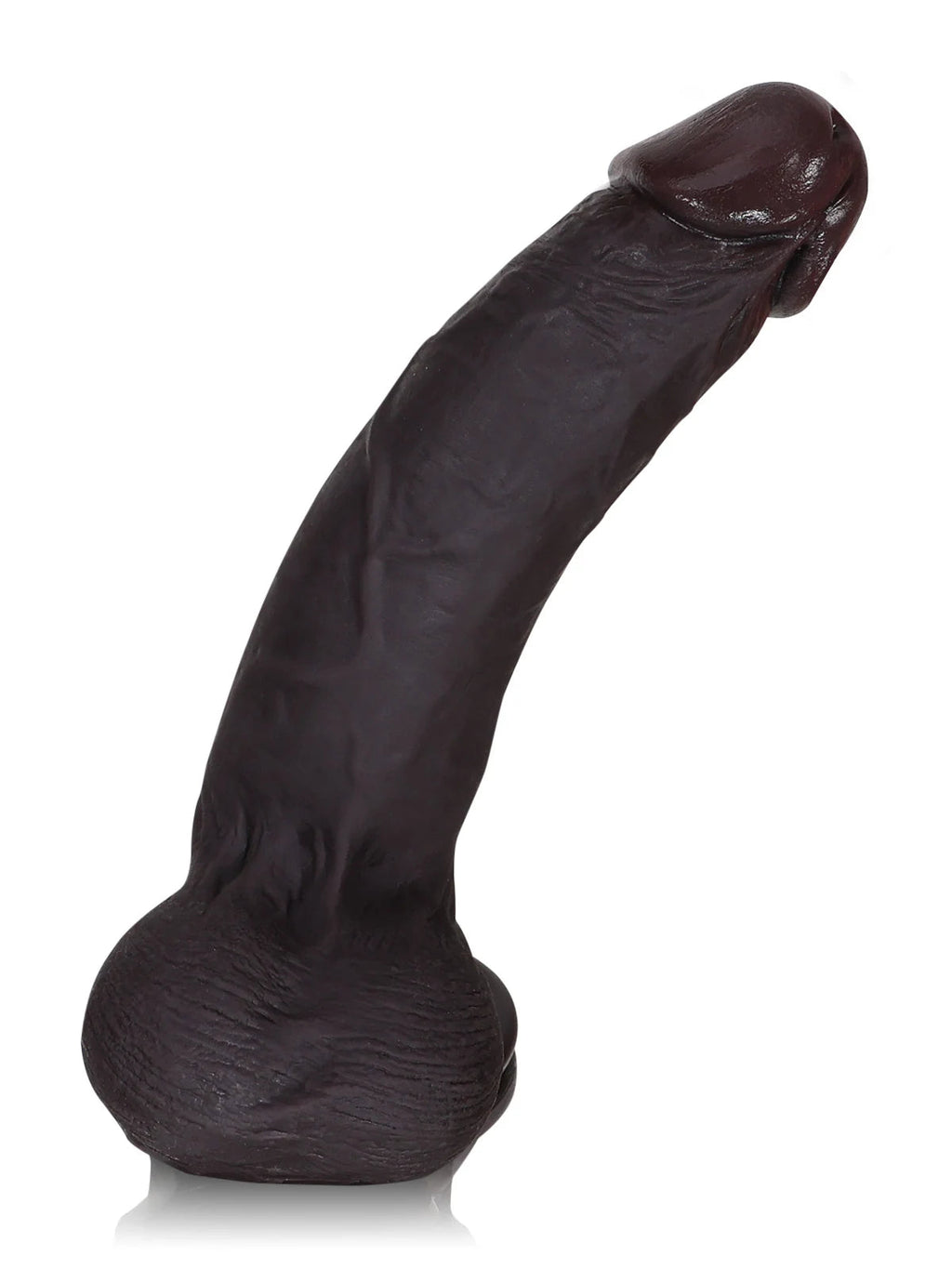 Billy 8.4" x 1.8" Black Sliding Skin Dildo With Moving Balls