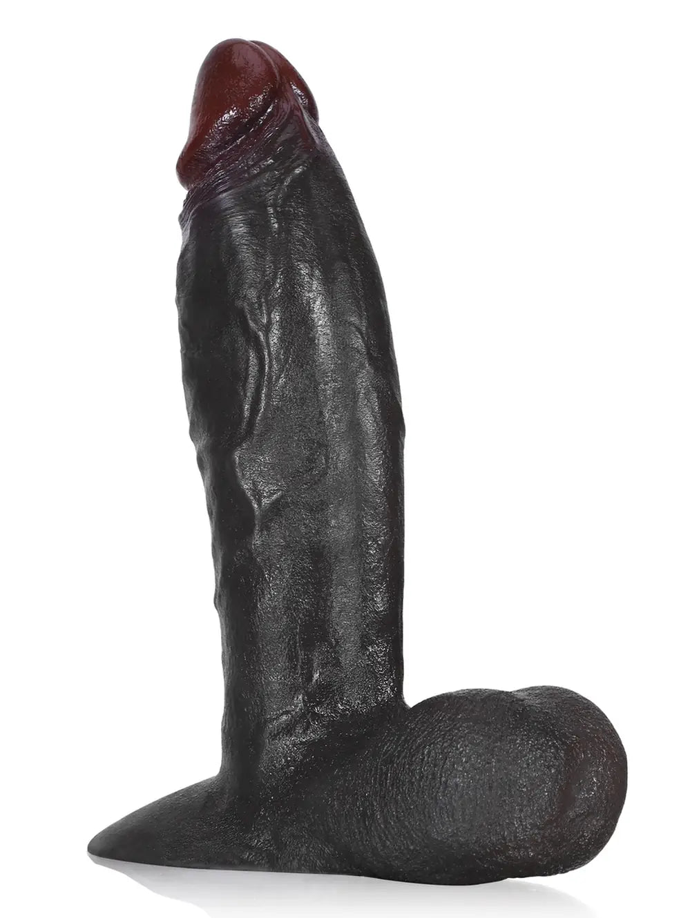 Dragon 10" x 2.8" Extra Thick Black Dildo With Swinging Balls & Vac U Lock Suction Cup XL