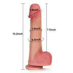 10" x 1.6"  Flesh Realistic Big Mushroom Head Glans Dildo