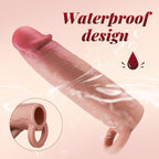 8” x 1.9” Sliding Skin Realistic Big Cock Sleeve