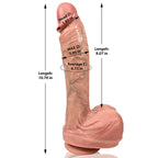 Angled：10.7" x 2" Thick Silicone Dildo for Deep, Intense Play