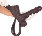 Black Penis Sleeve - Strap On Dildo for Men & Couple