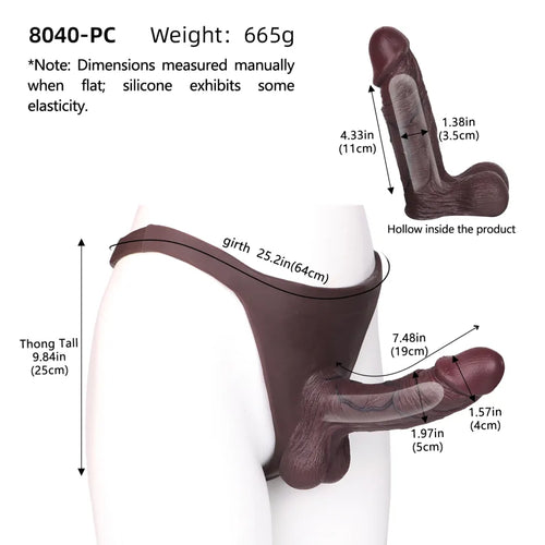 Black Penis Sleeve - Strap On Dildo for Men & Couple