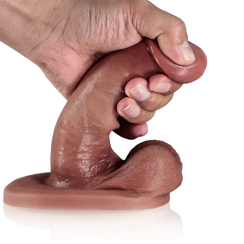 Blaze: 6.8” x 1.4” Small Dildo Most Realistic Feeling Dildo With Foreskin & Balls