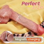 Craig : 8.46" x 1.57"  Thrusting/Swinging 10-Speed Vibration Heating Function Realistic Dildo