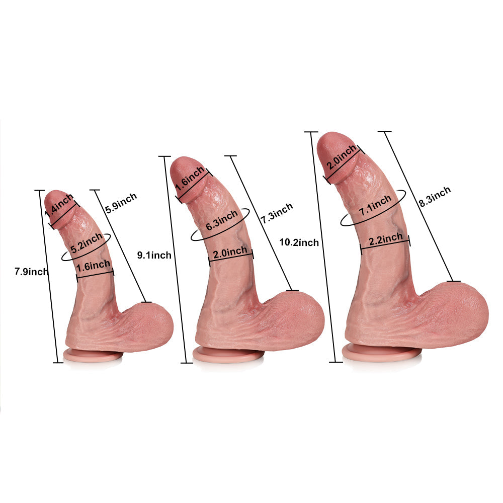 Duke:  7.9" x 1.6" Flesh Thick Realistic Dildo