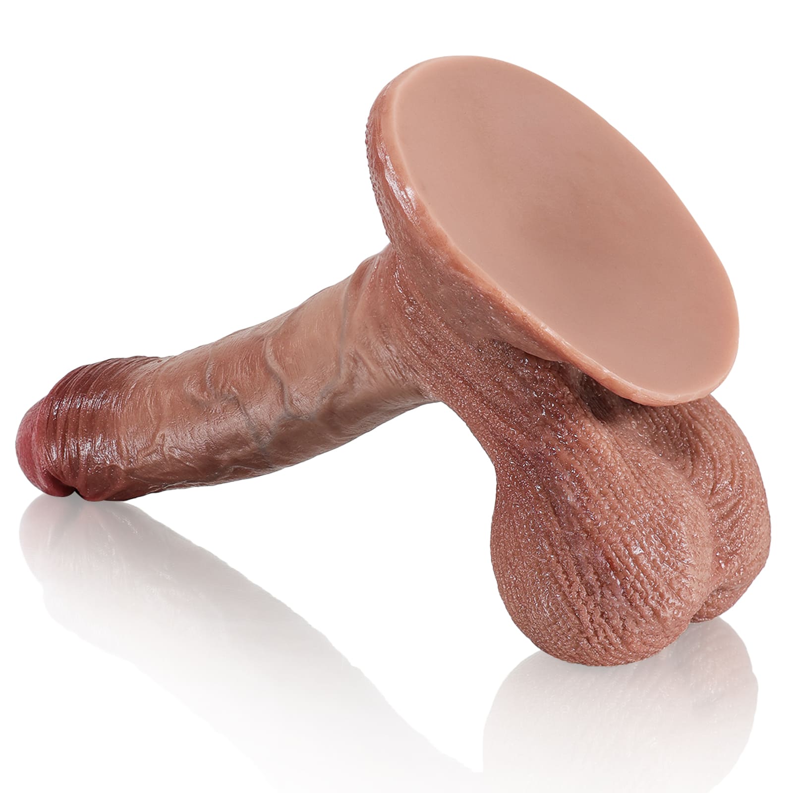 Farid: 9.64" x 1.9" Realistic Silicone Dildo with Sliding Balls