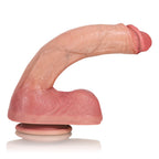 Jack: 10.6" x 1.8" Flesh Huge Thick Realistic Tilted Pole Dildo
