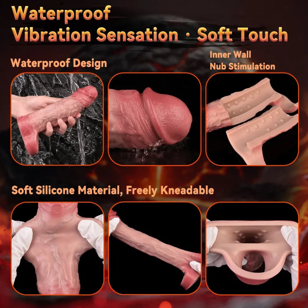 Life Size Huge Penis Sleeve Bareskin Male Extender