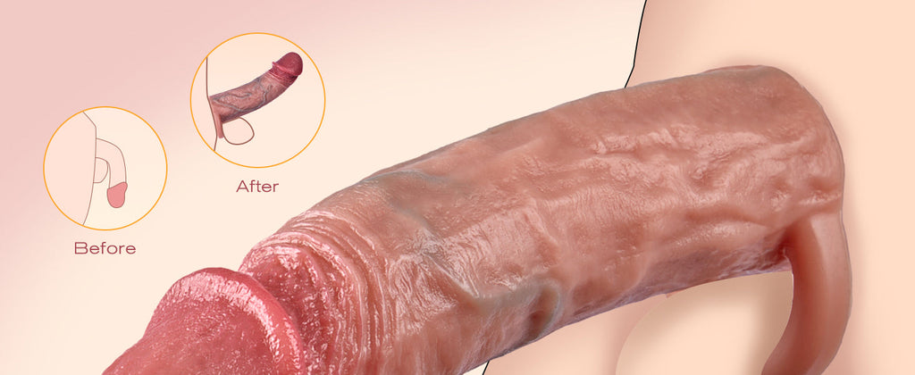 Realistic Soft Silicone Penis Sleeve for Men Women Couples