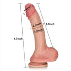 Robe: 8.7" x 1.6" Real Feeling Big Mushroom Head Glans Dildo