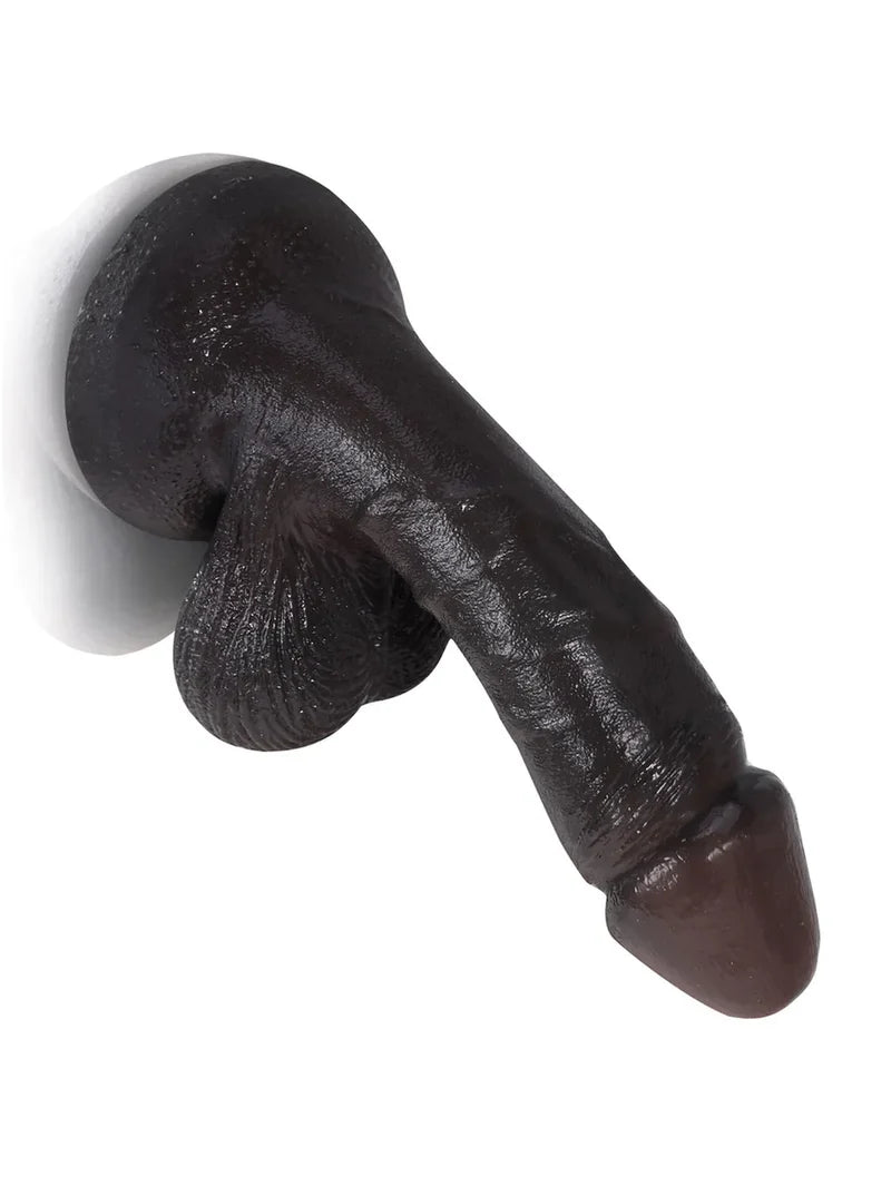 Smith 6" x 1.3" - Softest Black Like Small Penis Dildo With Swinging Saggy Balls