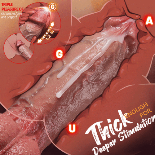 Zoe: 10.8′″ x 2.32′″ Thick Thrusting Dildo with Hand-Painted Veins & True-to-Life Skin Texture