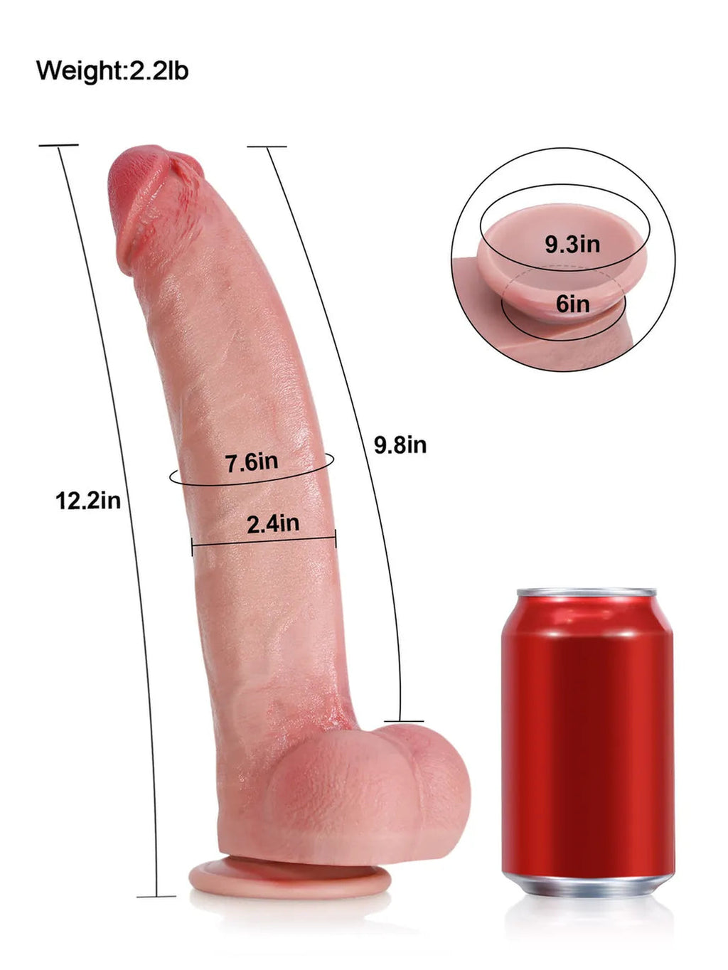 Daenerys 7.8" x 2" Wearable Hollow Strap-On Dildo For Women • For Men • Penis Extension • ED Cock Sleeve