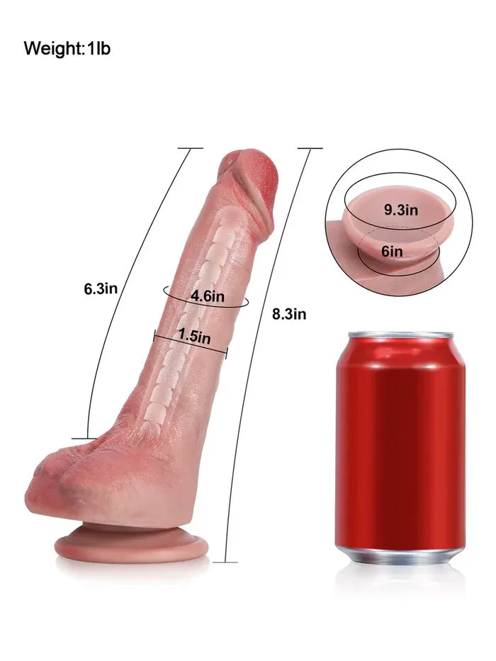 Jodie 8.3" x 1.5" Soft Silicone Flexible Thin Dildo With Keel