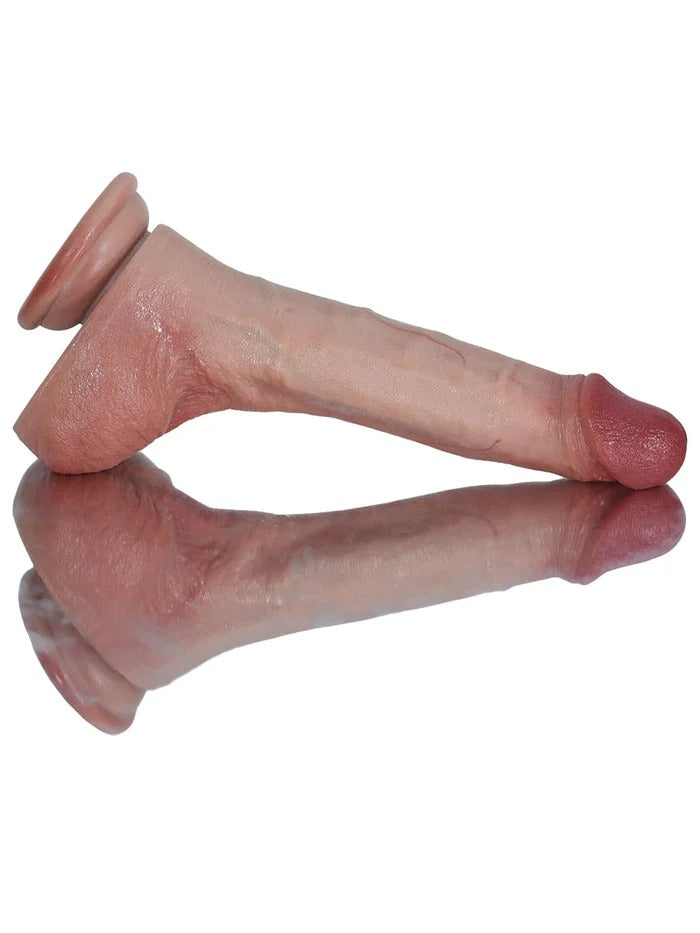 Jodie 8.3" x 1.5" Soft Silicone Flexible Thin Dildo With Keel