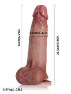 Billy 8.4" x 1.8" Sliding Skin Dildo with Moving Balls