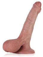 Chris 8.7" x 1.6" Dildo Foreskin With Swinging Saggy Balls Uncircumcised Dildo