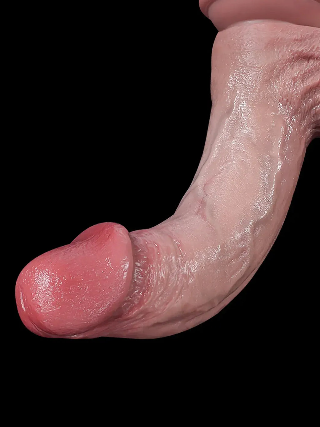 Jake 8.3" x 1.7" - G Spot Flesh Curved Dildo With Metal Keel Bendable