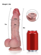 John 8.3" x 2" - Thick White Realistic Feeling Dildo With Big Balls